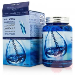 FARMSTAY Омолаживающая ампульная сыворотка Collagen & Hyaluronic Acid All-in-One