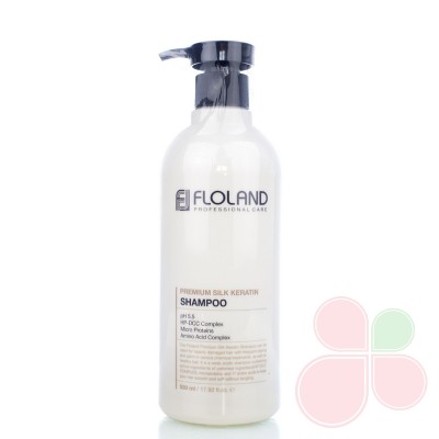 FLOLAND Восстанавливающий шампунь с кератином Premium Silk Keratin Shampoo
