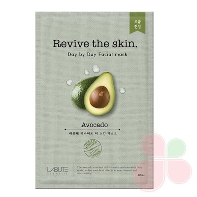 LABUTE Тканевая маска с авокадо Revive the skin Avocado Mask