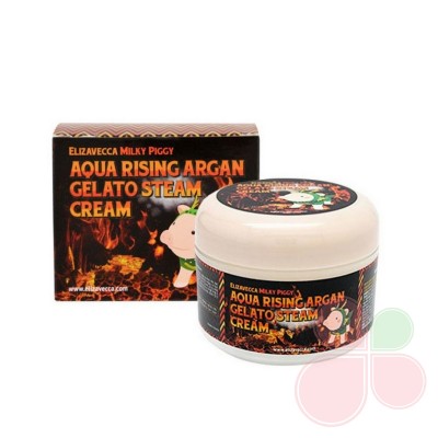 ELIZAVECCA Паровой увлажняющий крем для лица с аргановым маслом Milky Piggy Aqua Rising Argan Cream