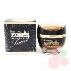 FARMSTAY Антивозрастной крем с улиточным муцином с осветляющим эффектом Gold Snail Premium Cream