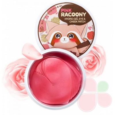 SECRET KEY Гидрогелевые патчи для глаз и щек Pink Racoony Hydro-Gel Eye & Cheek Patch